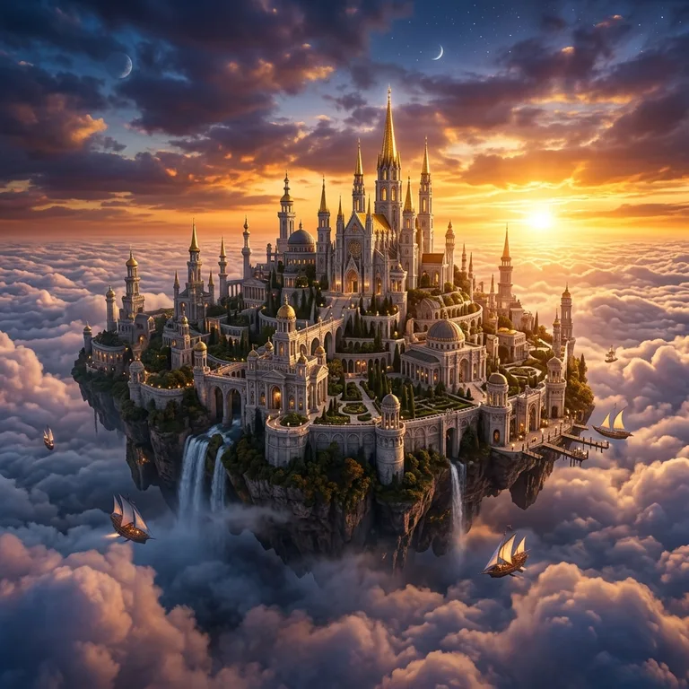 Celestial City Above Clouds