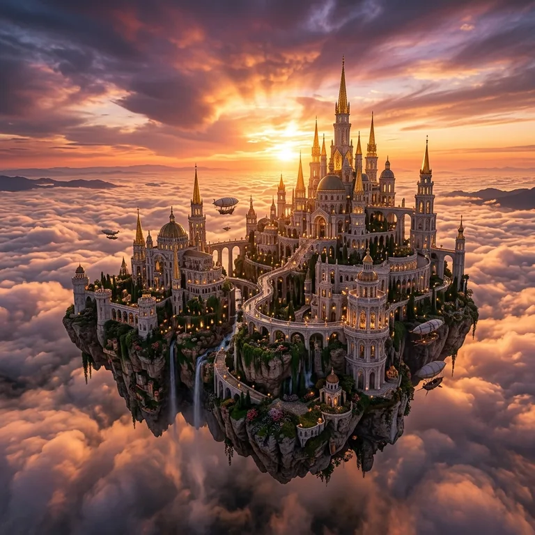 Celestial City Above Clouds