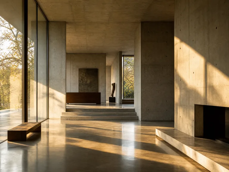 Golden Hour Brutalist Sanctuary