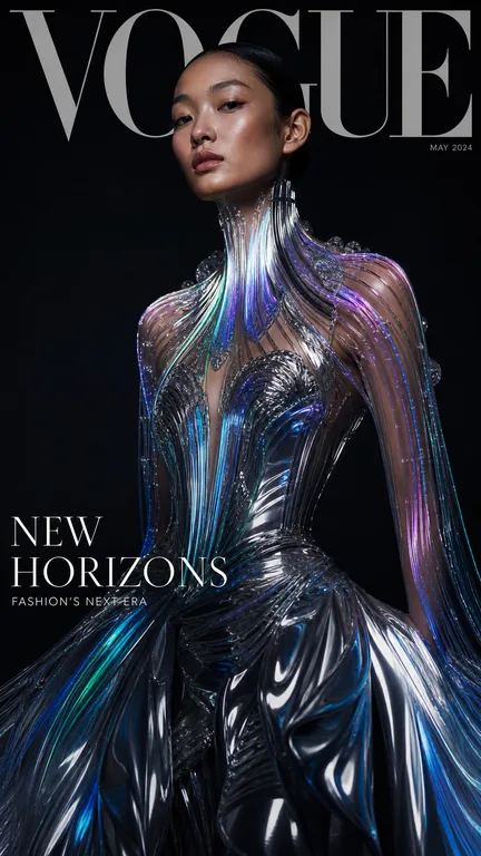 Iridescent Liquid Metal Couture