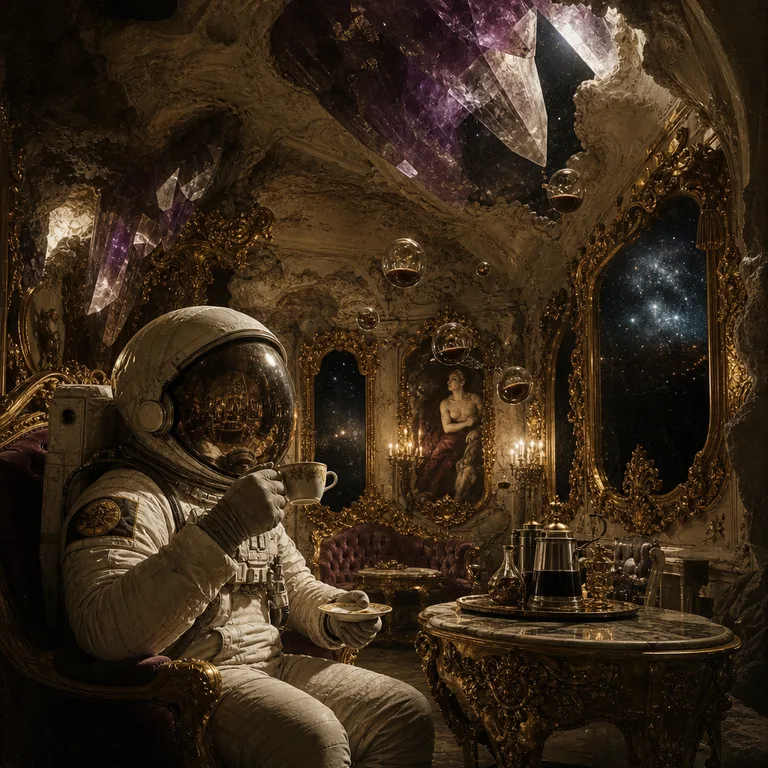 Astronaut in Gilded Geode