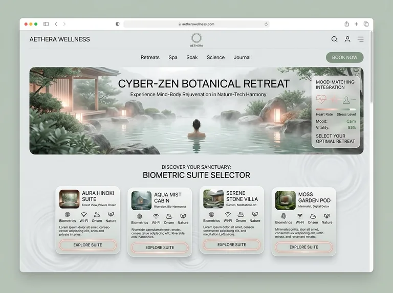 Cyber Zen Botanical Retreat UI
