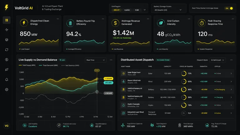 VoltGrid AI Energy Dashboard