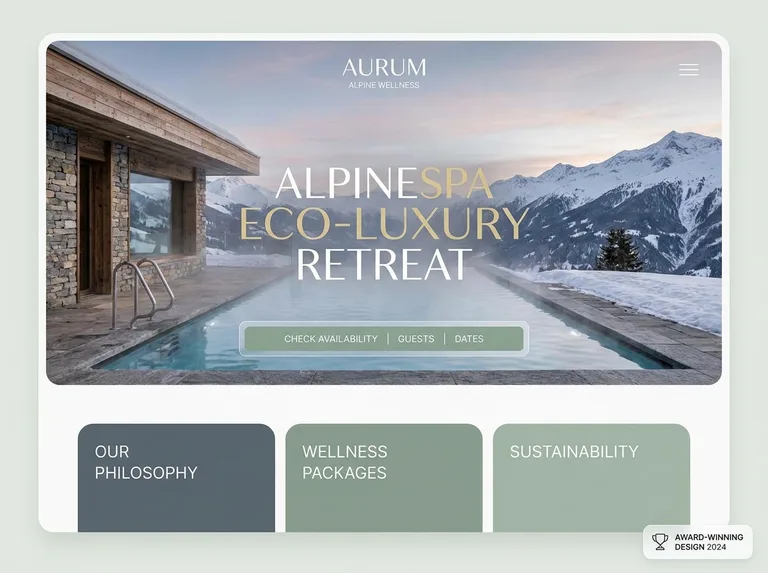 Alpine Eco Retreat Landing Page