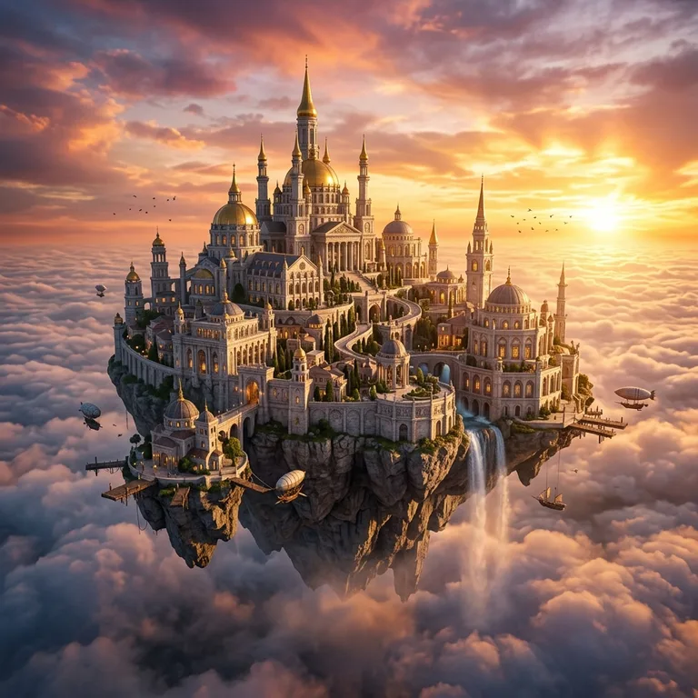 Celestial City Above Clouds
