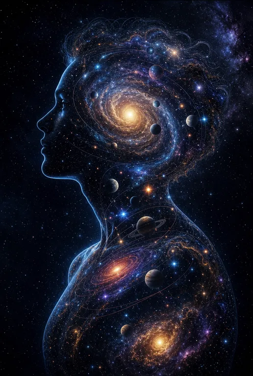 Celestial Human Silhouette