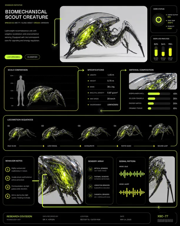Biomechanical Alien Scout Concept