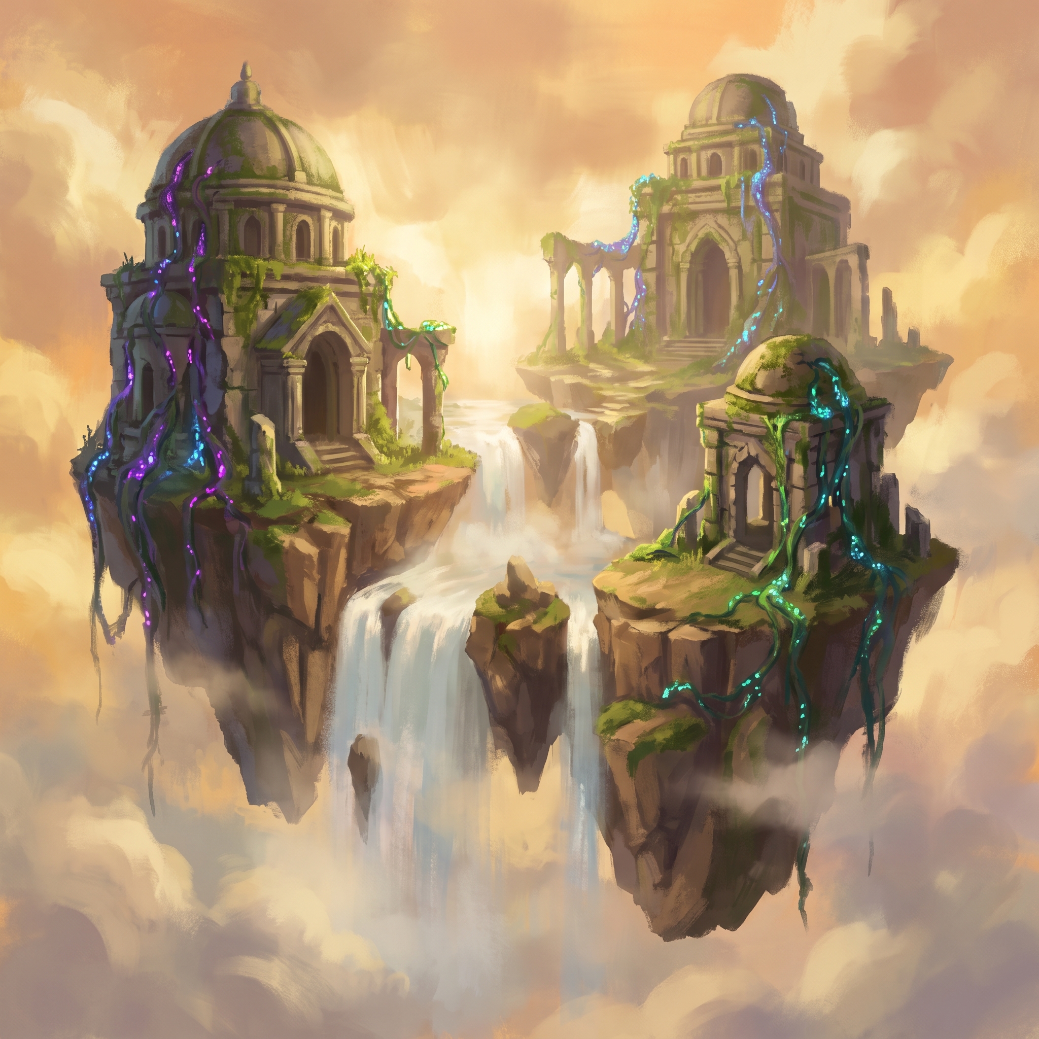 Ethereal Floating Temple Isles