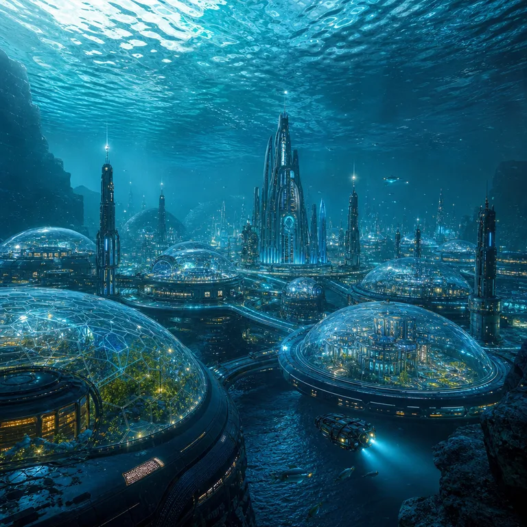 Luminous Europa Underwater Metropolis