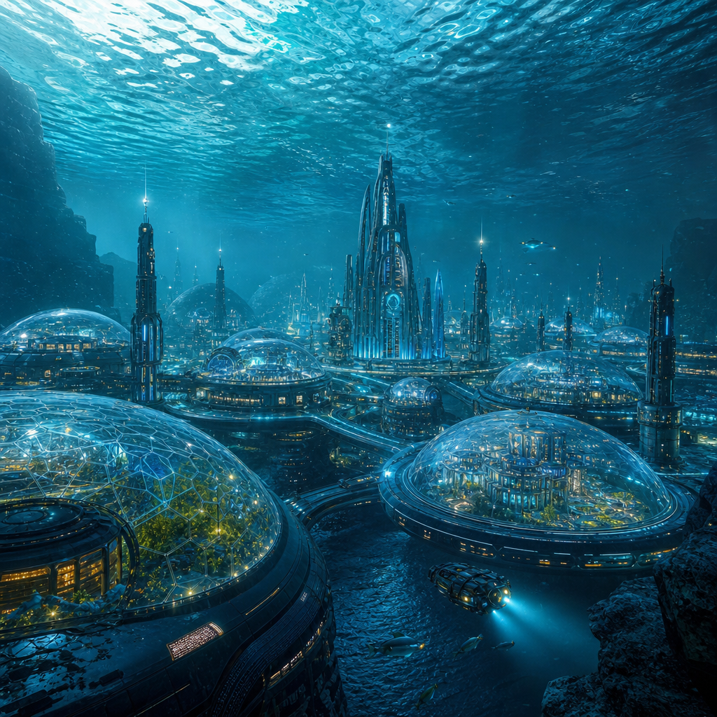 Luminous Europa Underwater Metropolis