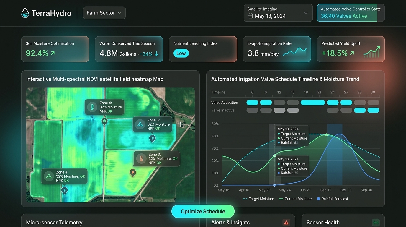 TerraHydro Precision Irrigation Dashboard