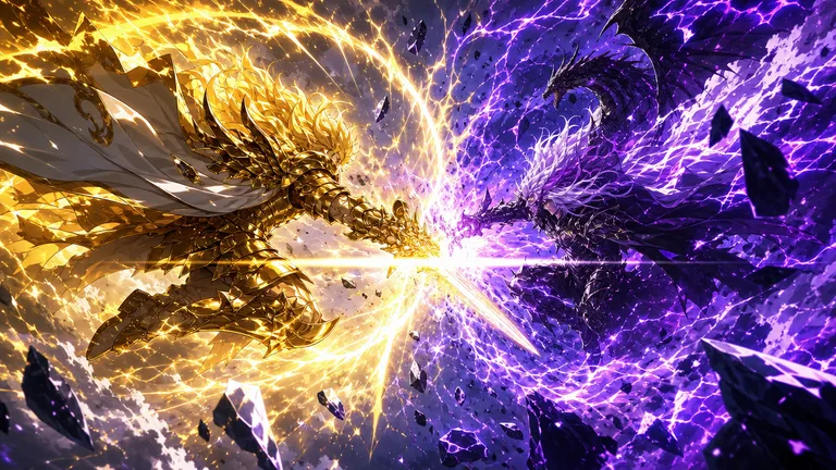 Celestial Sun Versus Void Dragon