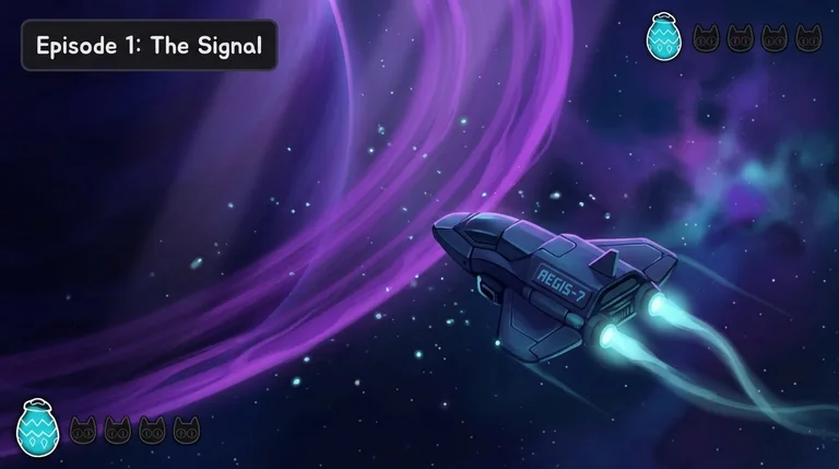 Aegis-7 Approaching Neon Planet