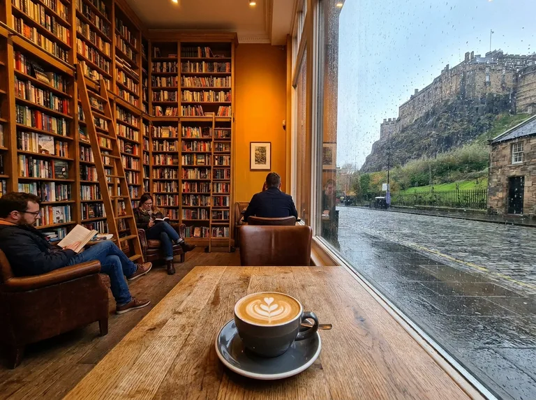 Edinburgh Rainy Afternoon Cafe