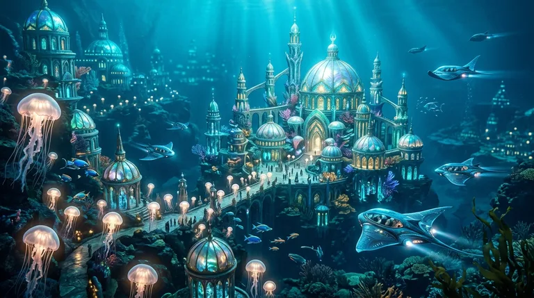 Luminous Atlantis Underwater Metropolis
