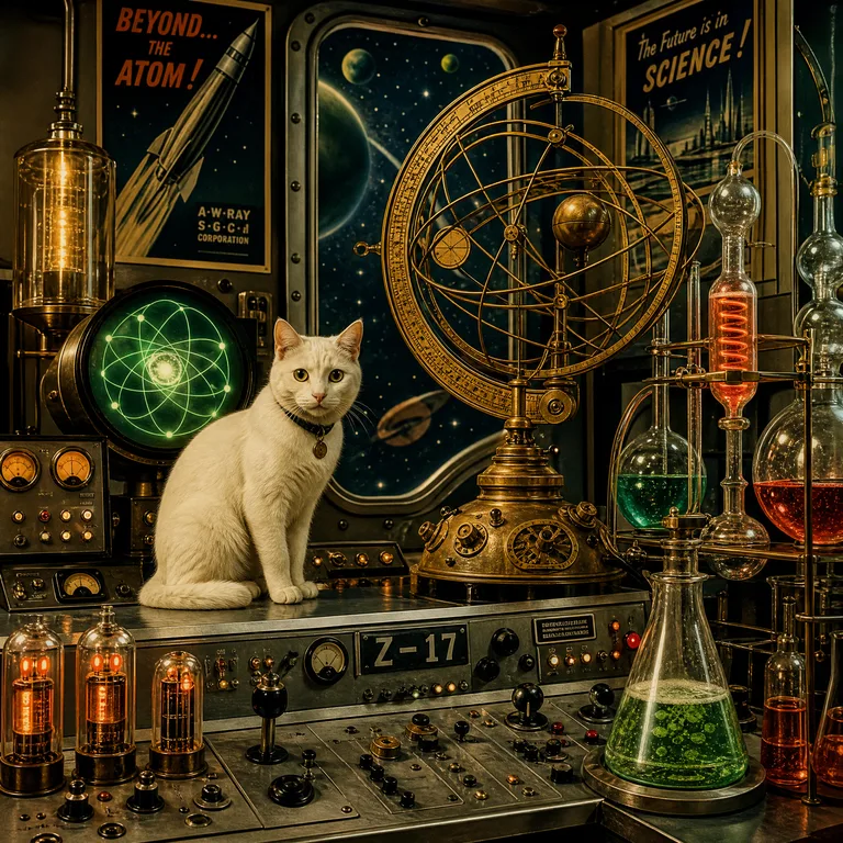 Retro Futurist Feline Laboratory