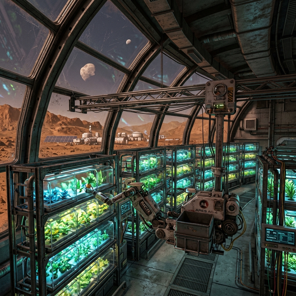 Martian Greenhouse Colony
