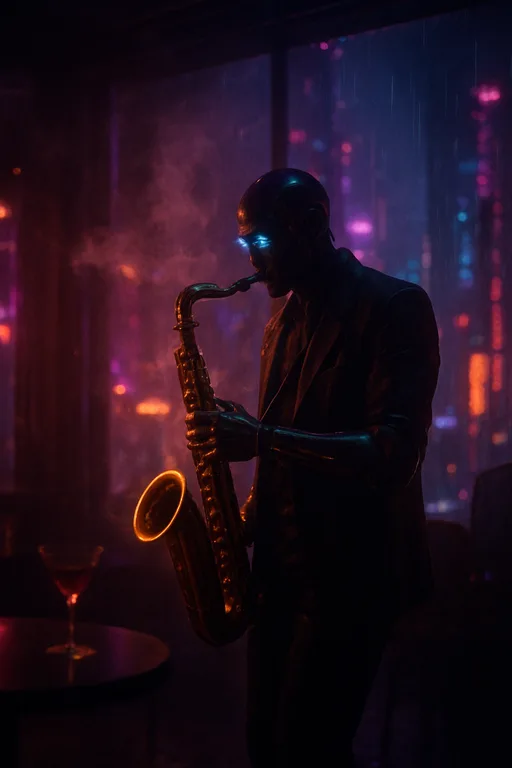 Midnight Neon Saxophone Solo