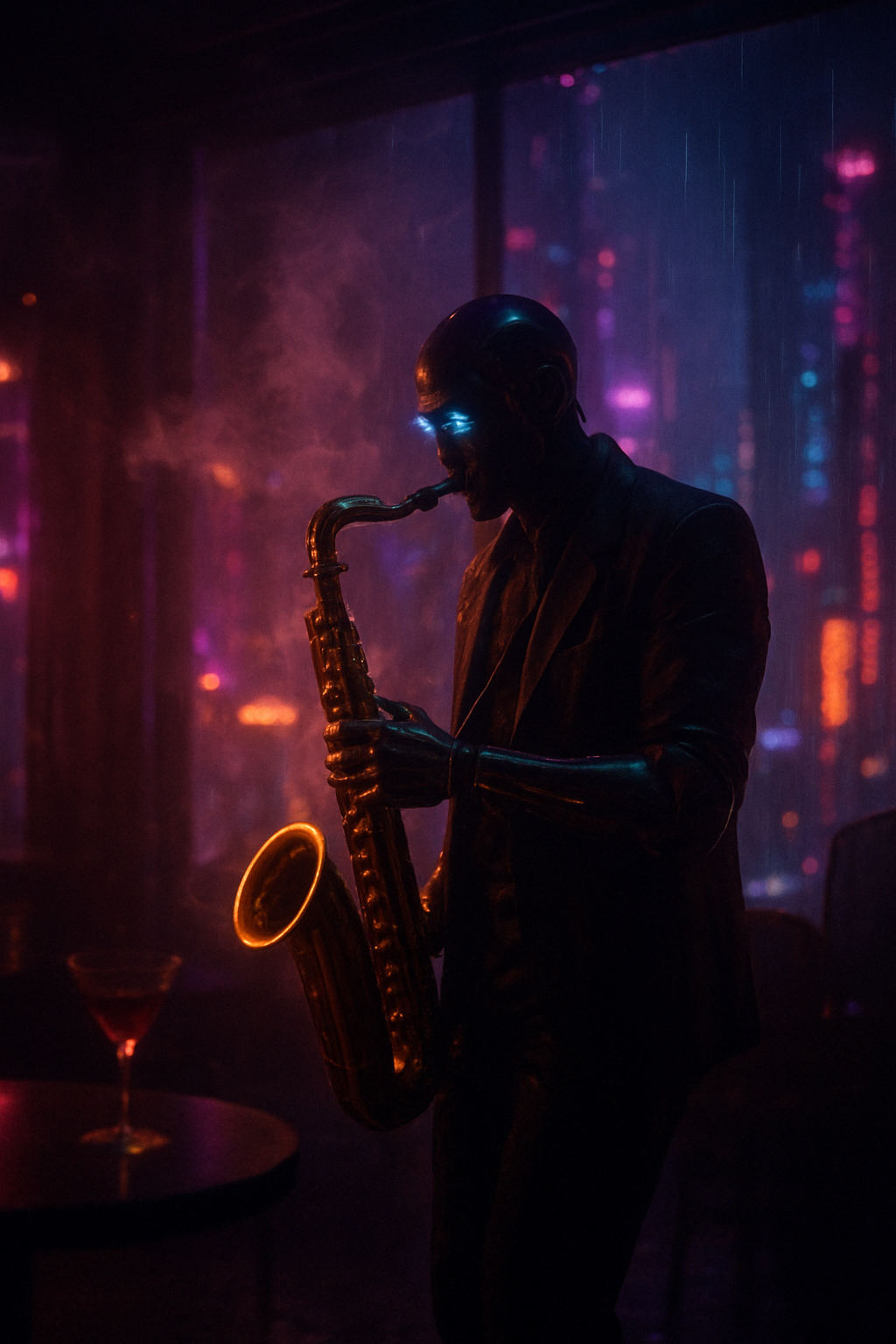Midnight Neon Saxophone Solo