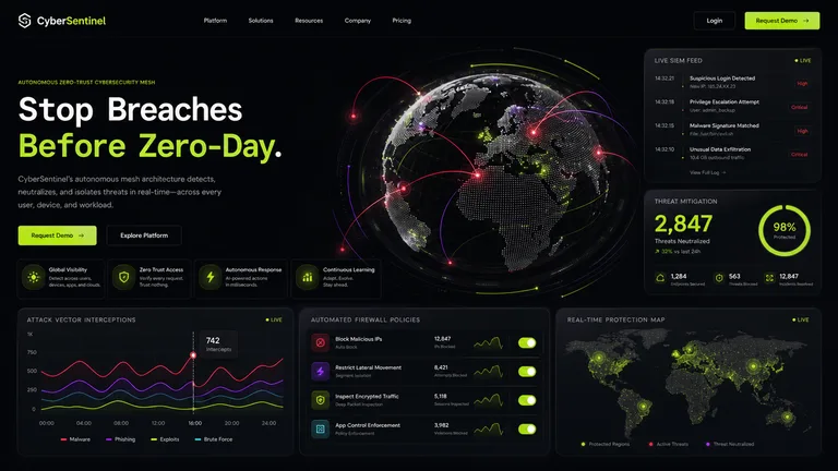 CyberSentinel Zero Trust Interface