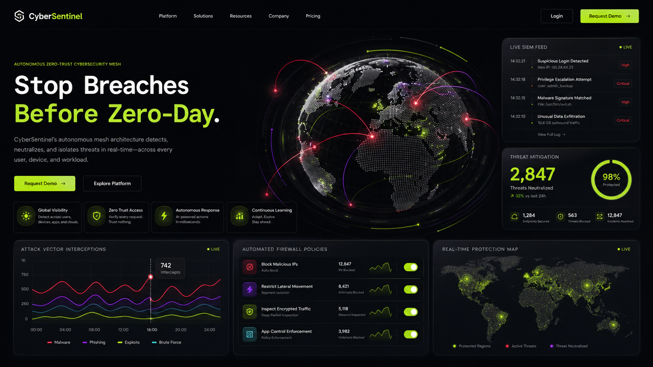 CyberSentinel Zero Trust Interface