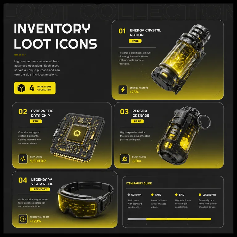 Cybernetic Inventory Loot Assets