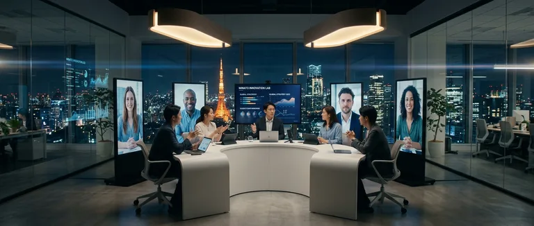 Futuristic Tokyo Hybrid Boardroom