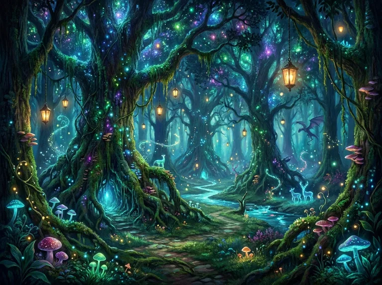 Luminous Enchanted Forest