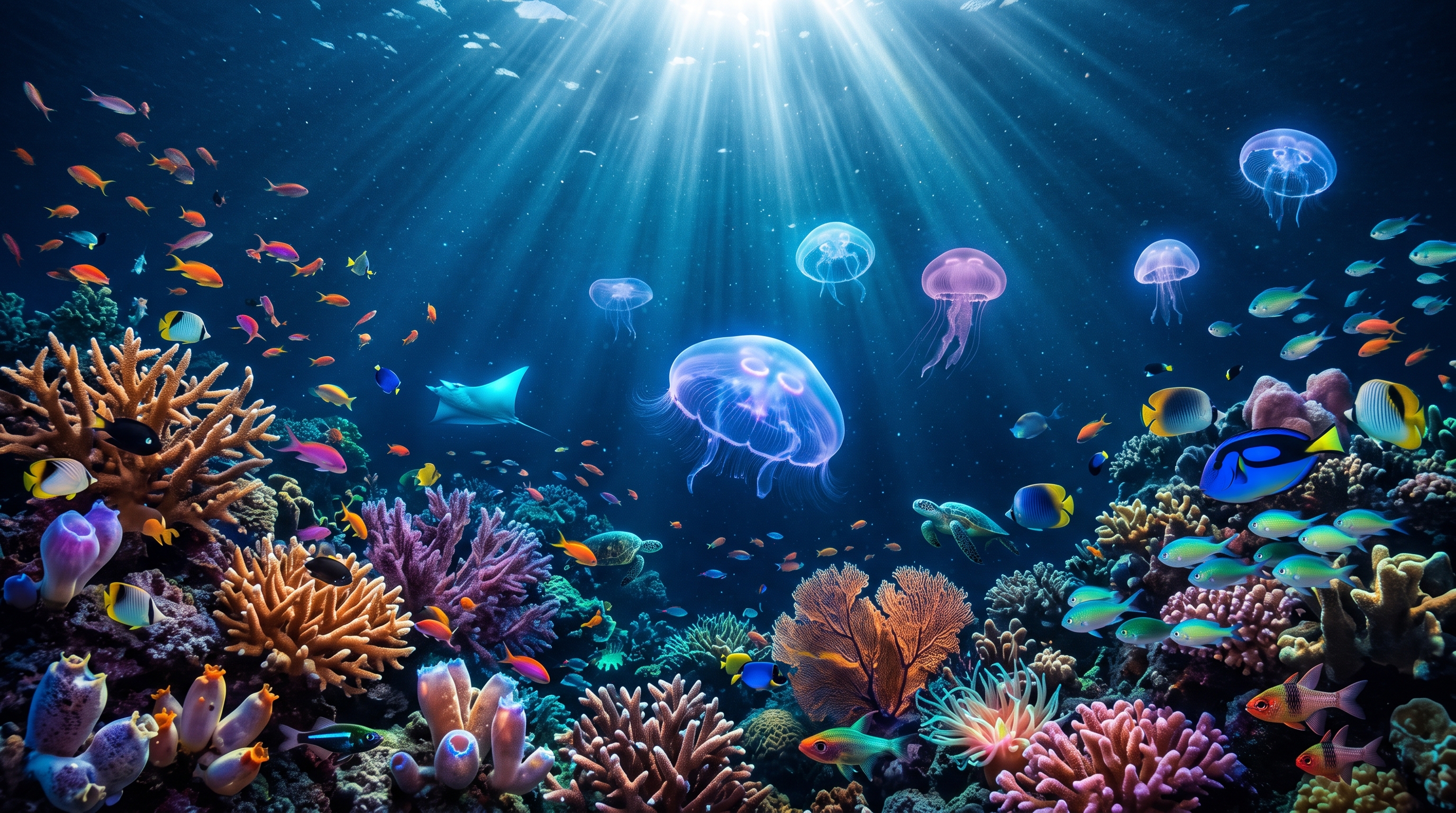 Luminous Deep Sea Reef