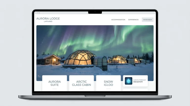 Arctic Aurora Lodge Website UI