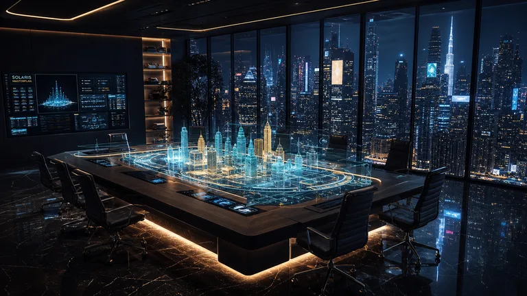 Futuristic Cybernetic Boardroom