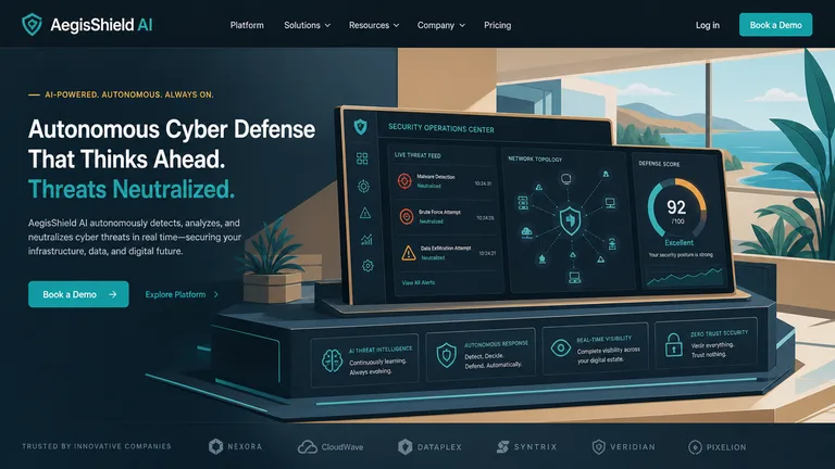 AegisShield AI Cyber Defense Dashboard