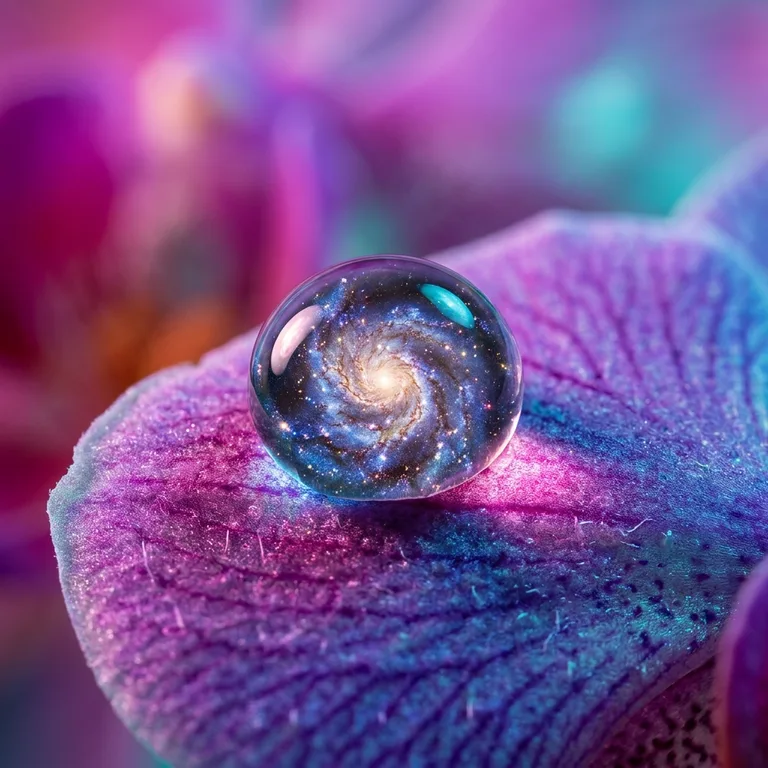 Galactic Dewdrop on Orchid