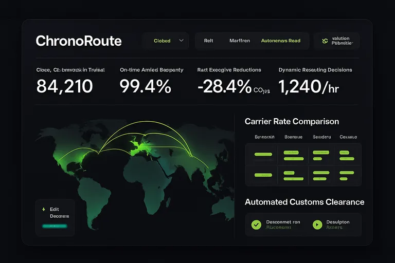 Quantum Logistics Control Dashboard