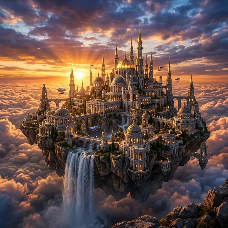 Celestial City Above Clouds