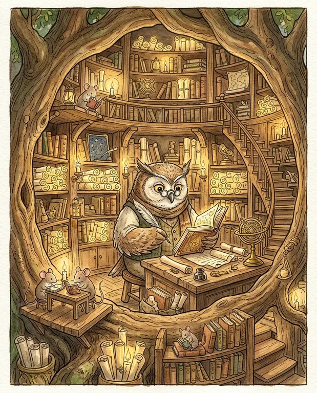 The Ancient Owl Librarian