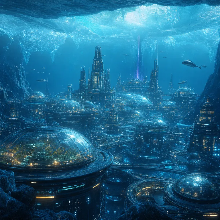 Luminous Europa Underwater City