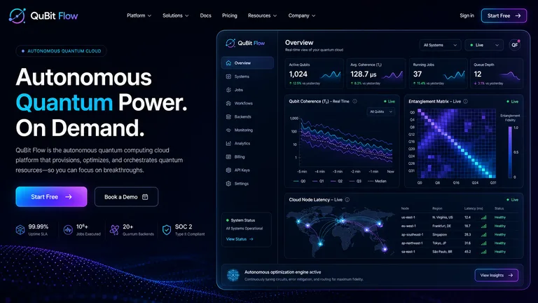 QuBit Flow Quantum Dashboard