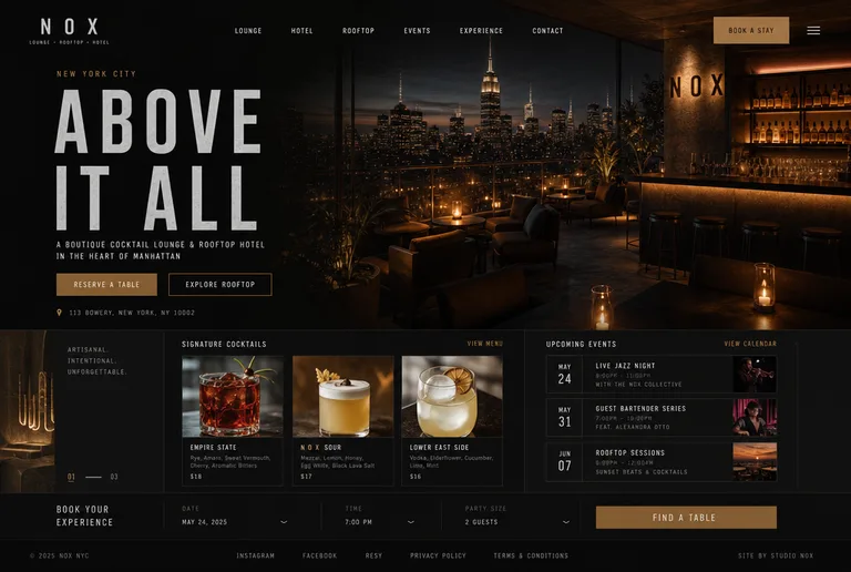 Urban Boutique Lounge UI