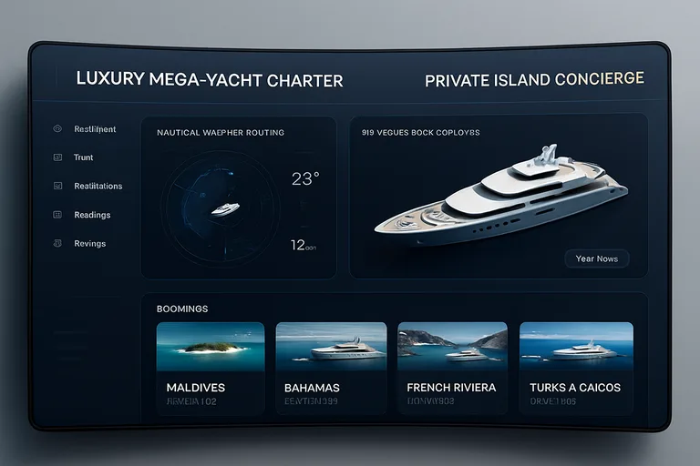 Luxury Yacht Charter Interface