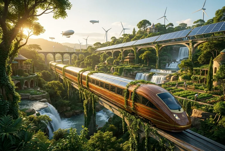 Solarpunk Valley Express